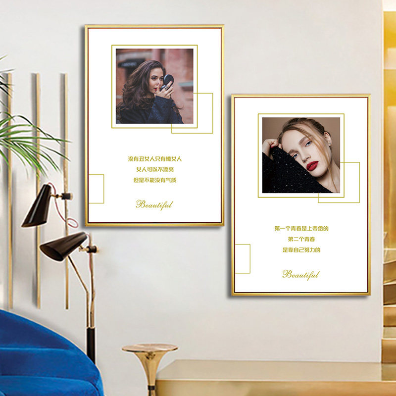 Personalized custom light luxury inspirational wall decoration painting beauty salon nail beauty eyelash tattoo embroidery self-adhesive mural wall sticker