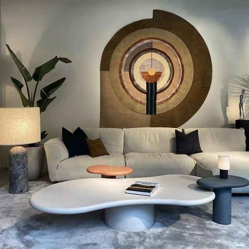 Tea table hot-pin chart 2021 new Lonely Wind Cream Living Room Table Irregular cloud Dove Creative Edge a few