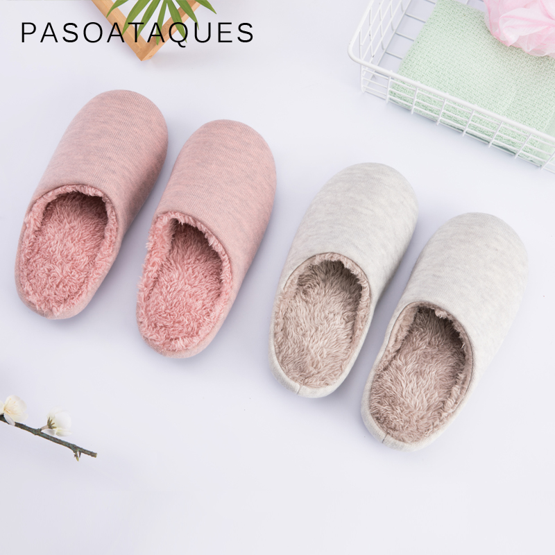 Brief Day Style Home Cotton Slippers Winter Half Bag Heel Sit Moons Anti Slip Rubber Bottom Postpartum Interior Soft Bottom Male