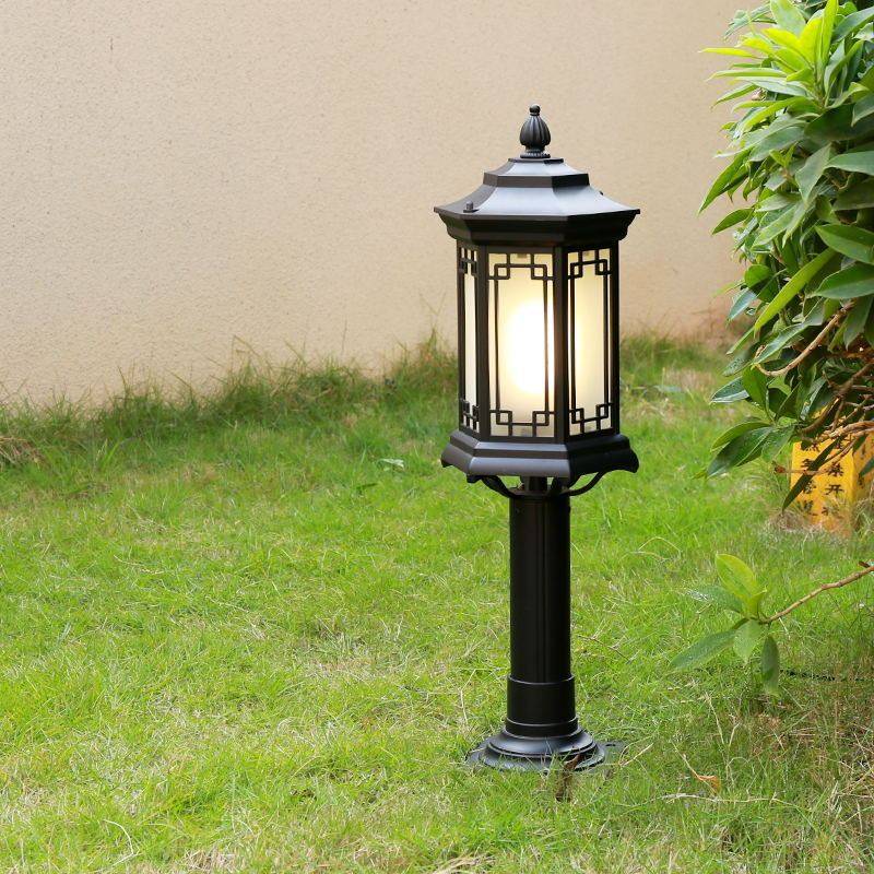 Solar garden light new Chinese style outdoor waterproof garden villa garden courtyard grass street light outdoor lawn light
