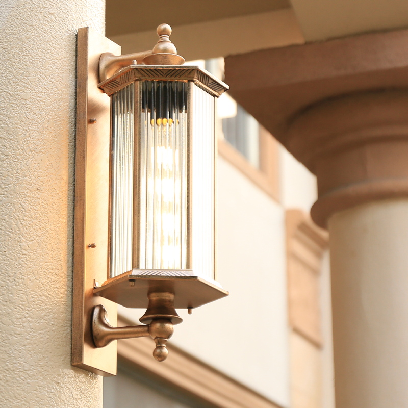 Outdoor Wall Lamp Waterproof minimalist Corridor Aisle Gate Lamp Outdoor Retro 100 hitch Villa Courtyard Garden External Wall Lamp