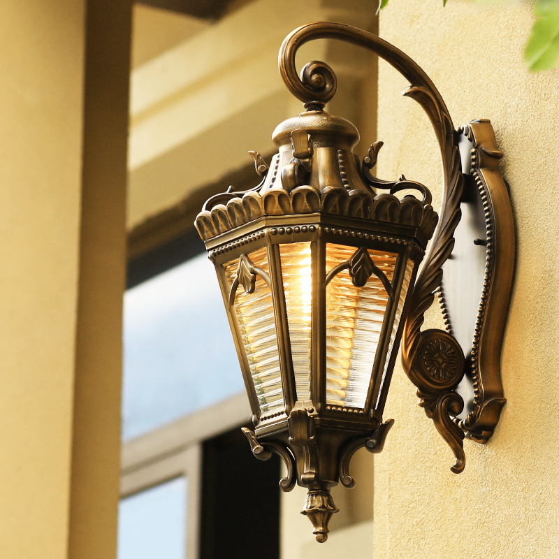 Outdoor Wall Lamp Solar Courtyard Lamp Human Body Induction European Style Villa Garden Gate Light Outdoor Terrace External Wall Lamp