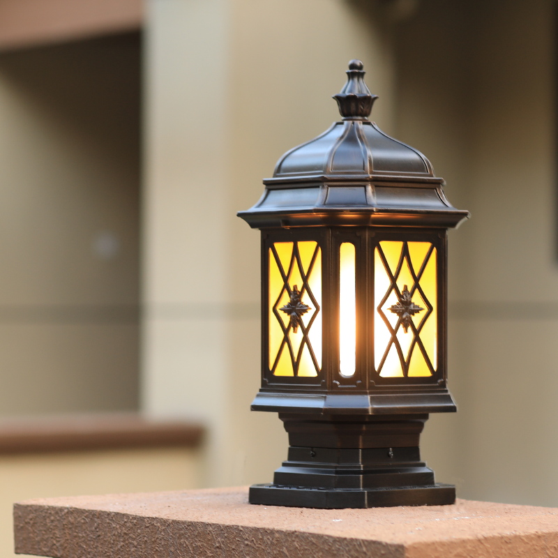 Outdoor fence column headlight waterproof villa garden door column wall headlight outdoor landscape courtyard gate column wall light