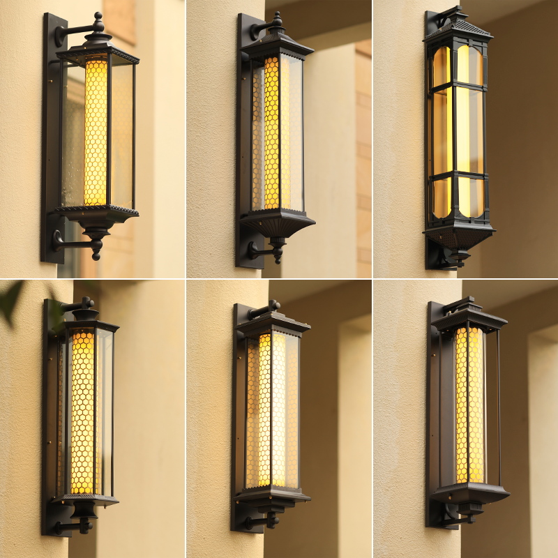 Outdoor wall lamp waterproof induction light control aisle creativity outdoor wall lamp outdoor landscape courtyard villa gate lamp