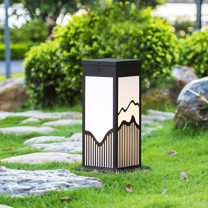Solar Grass Terrace Lamp New Chinese Outdoor Waterproof Garden Courtyard House Lamp Outdoor Villa Landscaped Grass Over Road Street Lamp