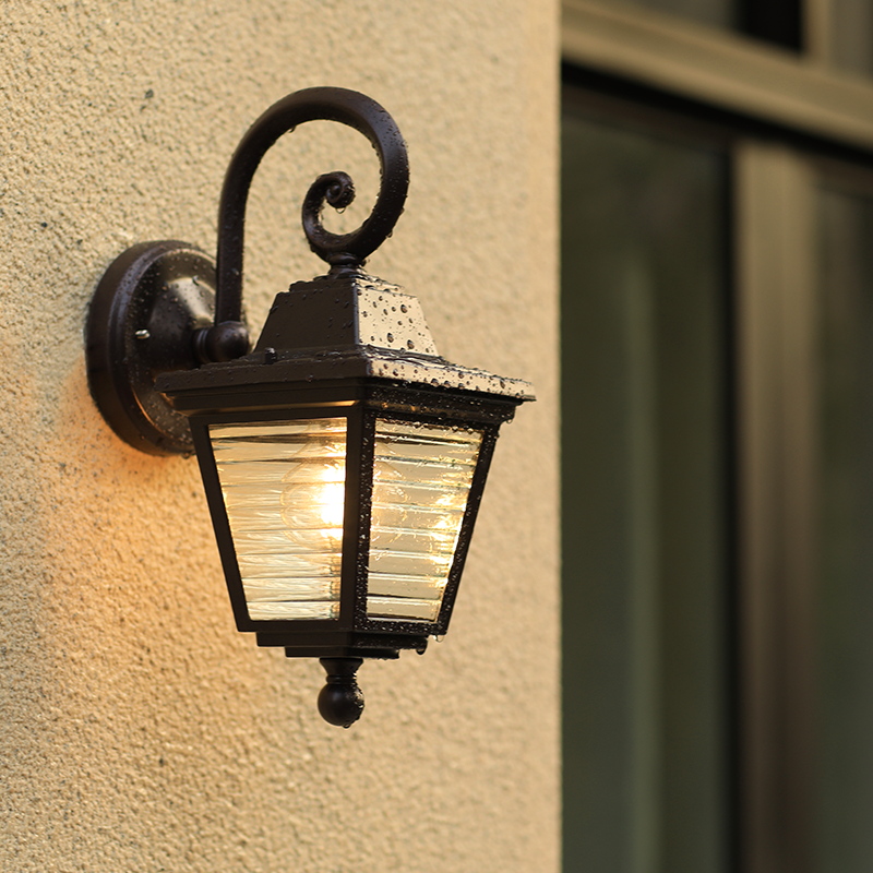 Outdoor Wall Lamp Solar Waterproof Small Balcony Eu Style Outdoor Body Induction Super Bright Garden External Wall Courtyard Lamp