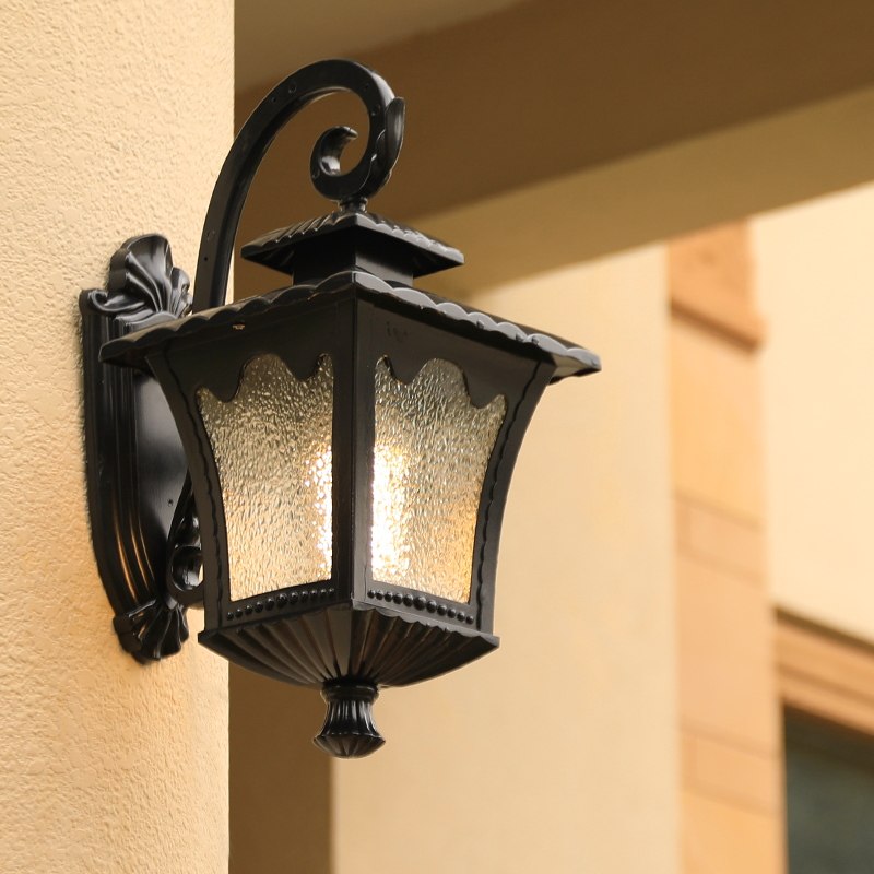 Eurostyle Outdoor Wall Lamp American Outdoor Waterproof Hallway Aisle Balcony Garden Light Brief terrace Courtyard Gate Lights