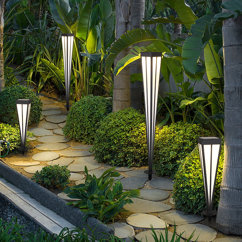 Solar Courtyard Lamp Modern Outdoor Waterproof Garden Meadow Inserts Light Outdoor Villa Aisle Yard Grass Buried Light