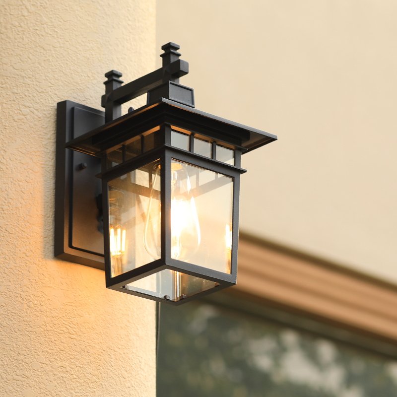 Waterproof Wall Lamp Solar outdoor Chinese Balcony Hallway Aisle Light Outdoor Villa Courtyard Garden Gate Wall Lamp-Taobao