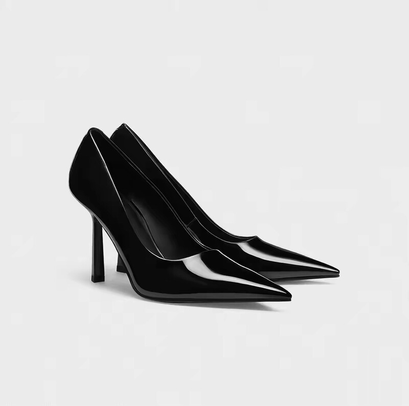 New Pointed Toe Stiletto High Heels for Women, Black Patent Leather Shoes, Feminine, Versatile and Fashionable Women's Shoes New Pointed Toe Stiletto High Heels for Women, Black Patent Leather Shoes, Feminine, Versatile and Fashionable Women's Shoes
