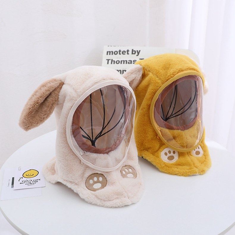 冬季儿童帽子围脖一体挡风套头护耳帽防护面罩男女宝宝防寒保暖帽详情25