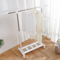 Bedroom hanger Floor-to-ceiling indoor drying rack Simple household drying rack Single rod coat rack Cold hanger