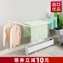 Drying rack Floor folding drying rack Heater Bedroom household tile drying sweater artifact Mulig
