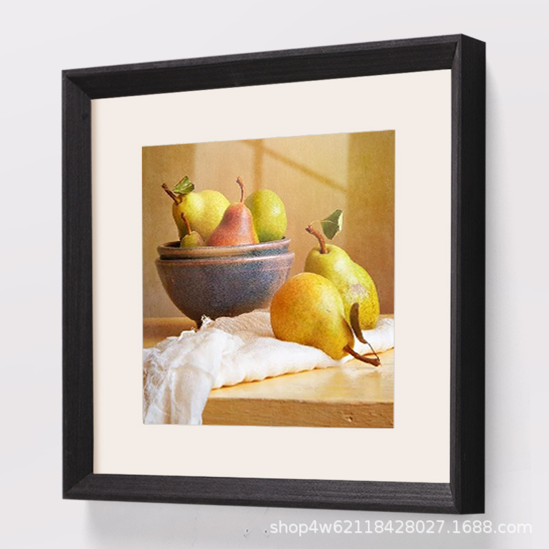 Solid wood picture frame mounted wall photo frame any size square 33 38 50 inch Chinese painting calligraphy outer frame