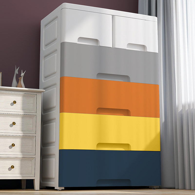 Thickened bedroom drawer storage cabinet home multi-layer plastic baby baby toy box tidying box locker