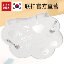 Joint buckle children Baby cloud silicone placemats food grade anti-overflow baby waterproof heat insulation portable non-slip placemats