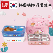 Koreas imported lunch box large-capacity division meal plate childrens pupil cars five-grade lunch box cooking