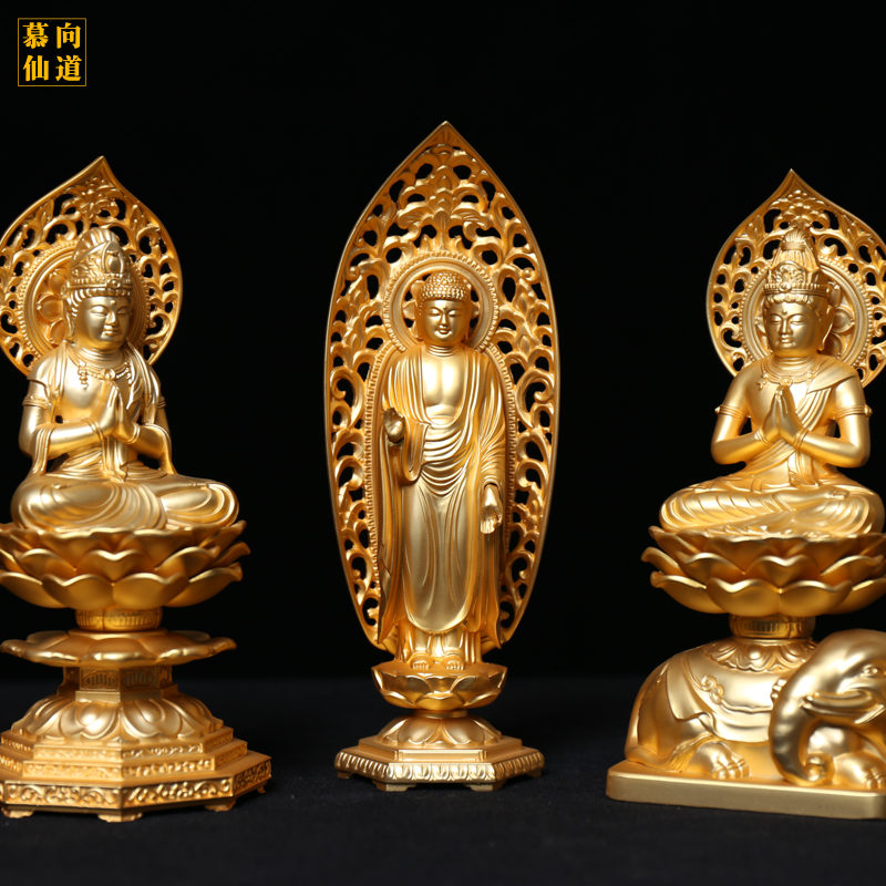 Japan imported Takaoka bronze master Hideun as gilded bodhisattva Buddha statue zodiac Buddha many options