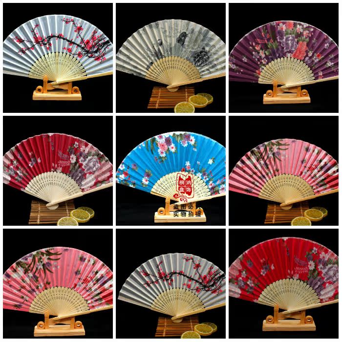 Sashimi fan and wind day material decoration styling Bamboo Bone Fan Hotel Kitchen Cold Dish Swing Piece Art Fan