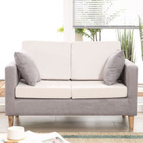 ZHONGWEI ZHONGWEI leisure sofa simple sofa small apartment Nordic sofa cloth lazy sofa light gray