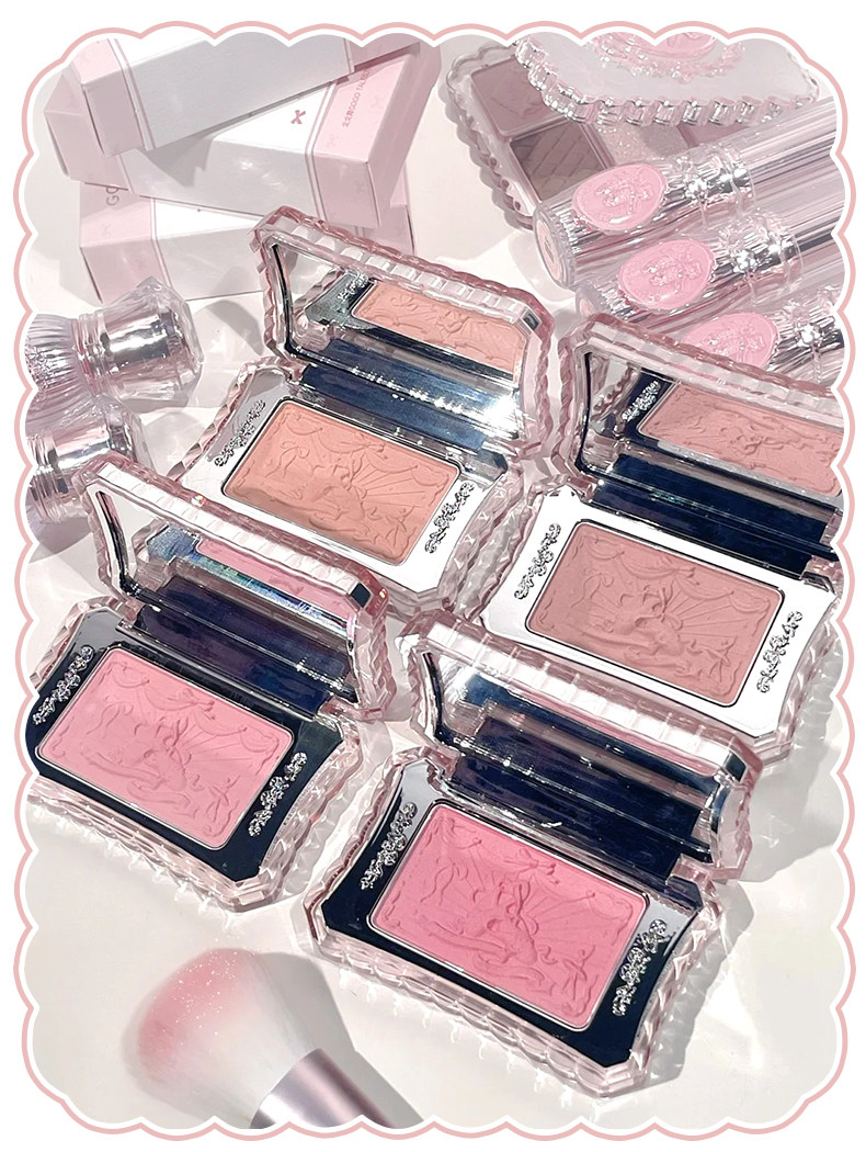 【中国直邮】 戈戈舞 G02午后伯爵茶(自然收缩色) 4.5g 1件 小宝石系列 腮红盘 低饱和 膨胀 收缩色 胭脂 哑光 学生 日常 淡妆 女