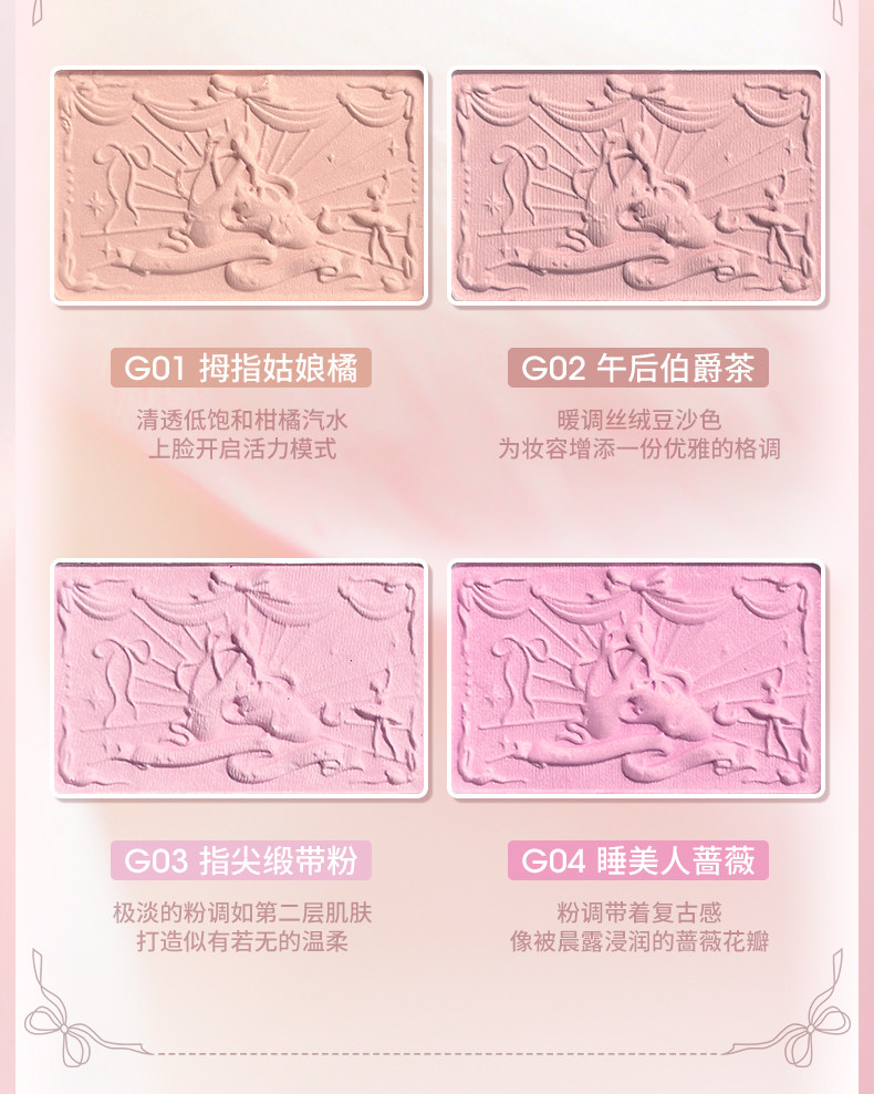 【中国直邮】 戈戈舞 G02午后伯爵茶(自然收缩色) 4.5g 1件 小宝石系列 腮红盘 低饱和 膨胀 收缩色 胭脂 哑光 学生 日常 淡妆 女