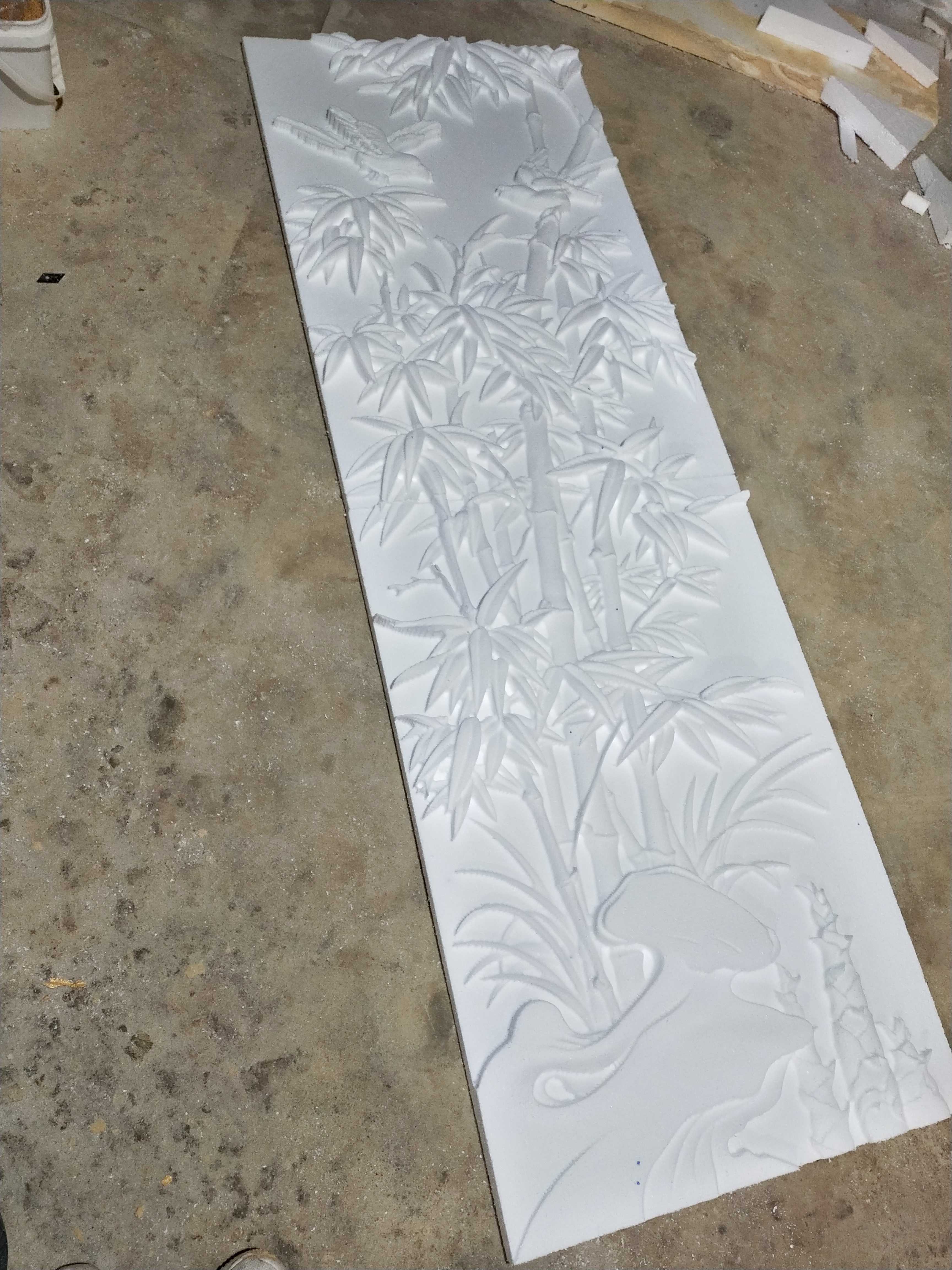 eps foam relief decoration embossed exterior wall European-style villa mountain flower imitation sandstone background