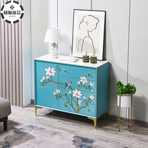 Light Extravagant Modern Shoes Cabinet Color Painted Solid Wood Cockpit Living-room Leaning Against Wall Xuanguan Cabinet Bedroom Containing Cabinet Multifunction Decorative Cabinet