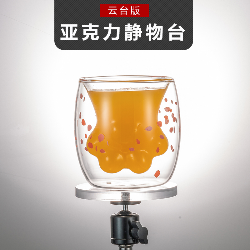 10cm acrylic photography table still life products shoot glass cosmetics light stand with soft light screen