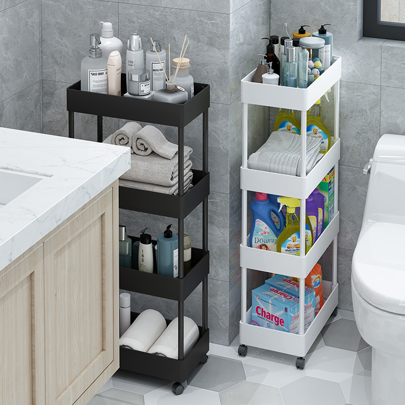 Toilet shelf floor-to-ceiling bathroom cosmetics washstand storage artifact toilet toilet seam storage cabinet