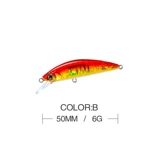 Японская дорожная приманка тонущая вода, микро -объект, мино, пресноводная вода медленно тонулась 50 мм/6 г жесткой приманки Рыбалки, 9154