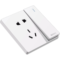 International electrician household type 86 concealed wall white single open double open single control power switch socket blank panel