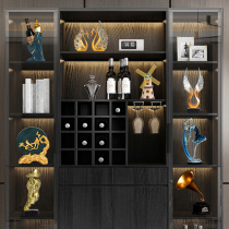 Light luxury ornaments living room TV wine cabinet simple modern cabinet wine rack high-end atmospheric set combination