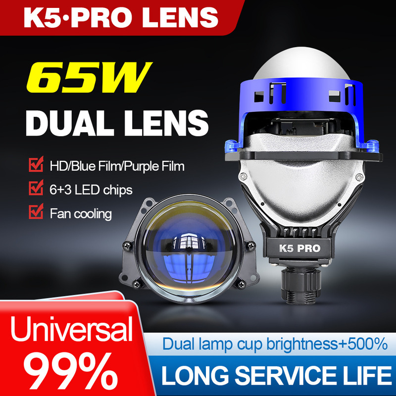 New K5Pro Led Bi-Lens 3inch Laser Headlight Effect 75W Car Led Lens Non-Destructive H4 H7 New K5Pro Led Bi-Lens 3inch Laser Headlight Effect 75W Car Led Lens Non-Destructive H4 H7