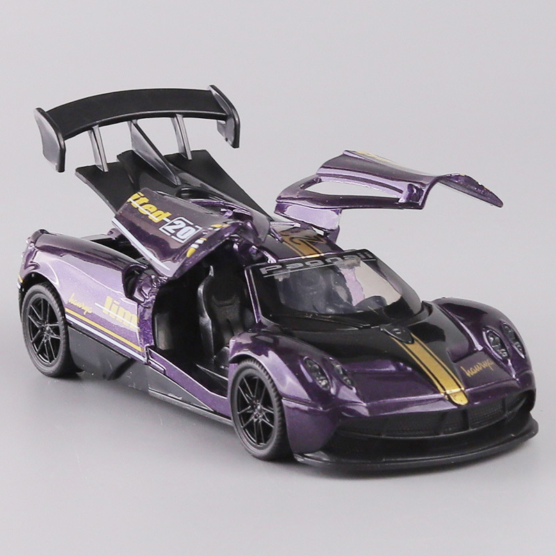 Open-Door Toy Car Racing Sports Car Model Alloy Pagani 1:36 Children's Pull-Back Car for Boys and Babies