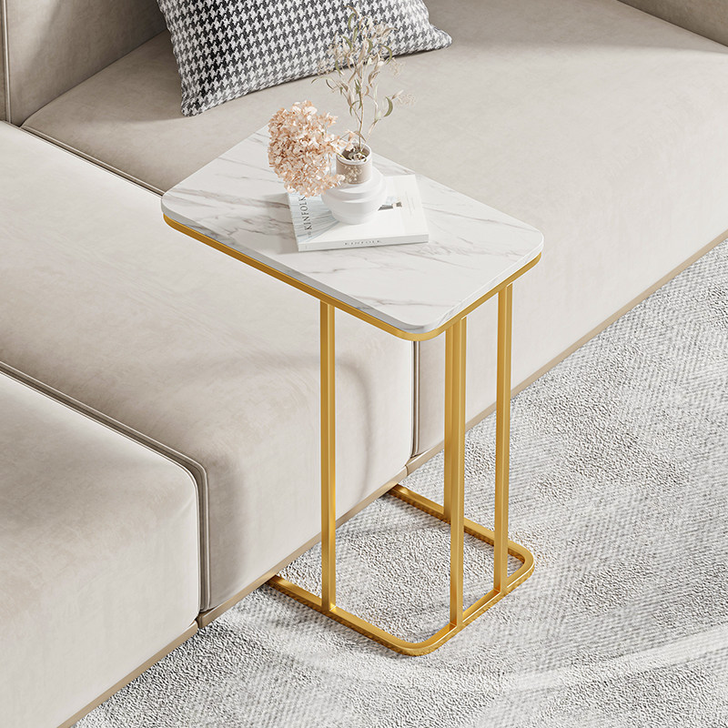 Nordic Simple Living Room Marble Sofa by a few bedrooms Creative Household with Iron Art Corner