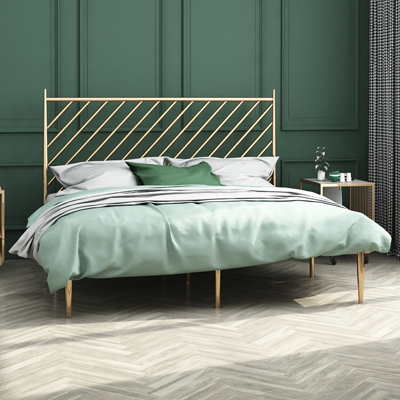 Eurostyle modern minimalist princess iron art bed iron frame steel frame double single adult children 1 2 1 1 5 1 8 m 