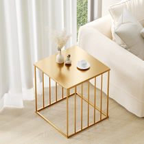 Nordic sofa edge a few modern minimalist side tables Mini small square table Rack Bed Head Cabinet Small Tea Table Iron Art Corner