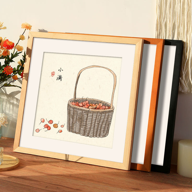 Mini - small 12 six paintings decorated simple 1 small solid wood frame desktop fittings 5678 inch wall hanging wall American 13