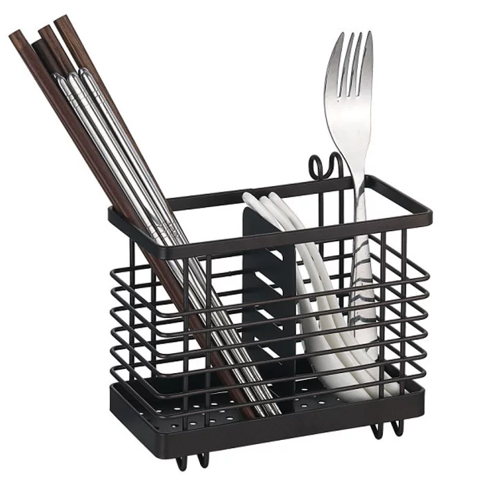Sakura Show Square chopsticks tube countertop can hang knife and fork tableware drain rack home kitchen storage rack