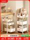 Movable Bookshelf Storage Rack, Multi-Layer Under-Desk Trolley for Books and Snacks, Kitchen Storage Rack, Wheeled Cabinet for Home Use