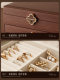 Jewelry Box with Walnut Wood Grain, High-End Exquisite Jewelry, Gold Earrings, Necklaces, Large Capacity, Anti-Oxidation, Vintage Storage Box