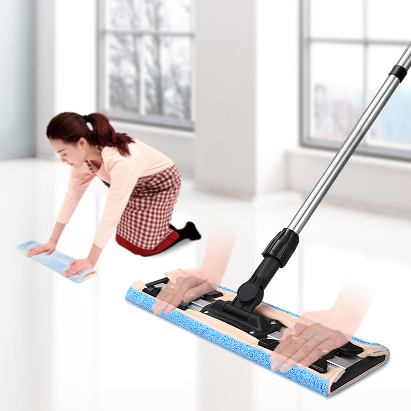 Upscale flat mop large clamping cloth towel dry and wet for domestic use free of hand washing a lazy person mop net