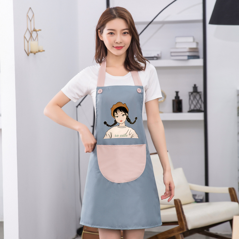 Erasable Kitchen Apron for Home Waterproof Oil Days Style Women Fashion Cooking Domestic Adult Men's Work Clothes Customised