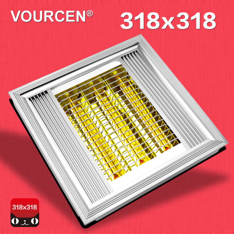 318x318 plaintext French lion dragon chess integrated ceiling gold tube bath Blight warmer ultra-thin Two-gear adjustable