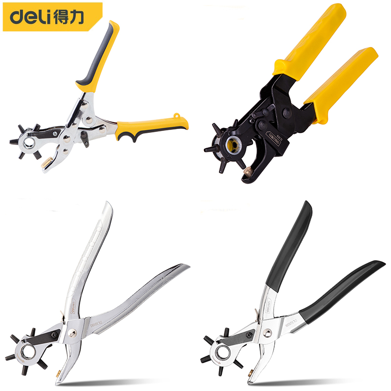 Efficient tool Power-saving puncher clamp multi-functional leather strap paper DL0400 1919A B C