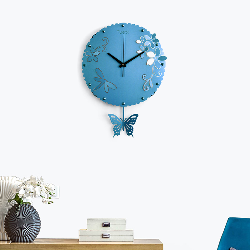 Clock Hanging Clock Living Room Minimalist Clock Personality Creative Fashion Home Fashion Art Decor Free Punch Table Modern-Taobao