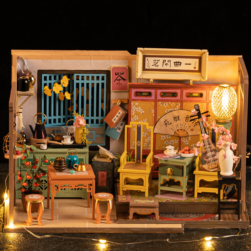 Diy Lodge Handmade China Wind Art House Mini Villas Assembled Ancient Architectural Models Toy Presents