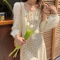 Hanging band dress Children Summer 2022 new sweet and windy dress Sexy dress Sexy Flowers Skirts the Super Fairy students