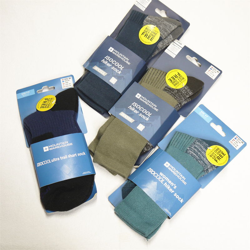 Amazon's Same Style Full Terry Bottom Professional Outdoor Hiking Mid-Calf Socks Pure Cotton Unisex Sports Socks in Stock